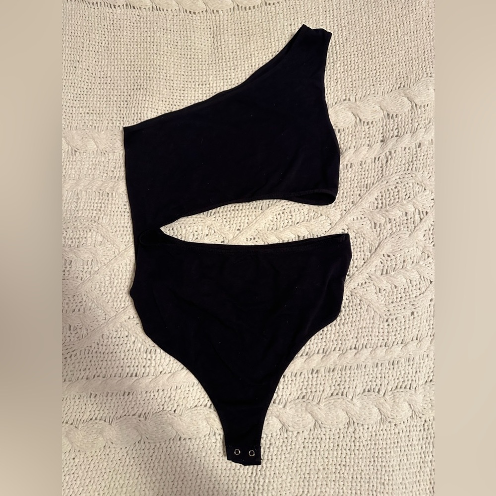 Free People Cutout Seamless Bodysuit in Black